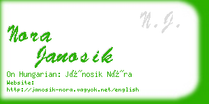 nora janosik business card